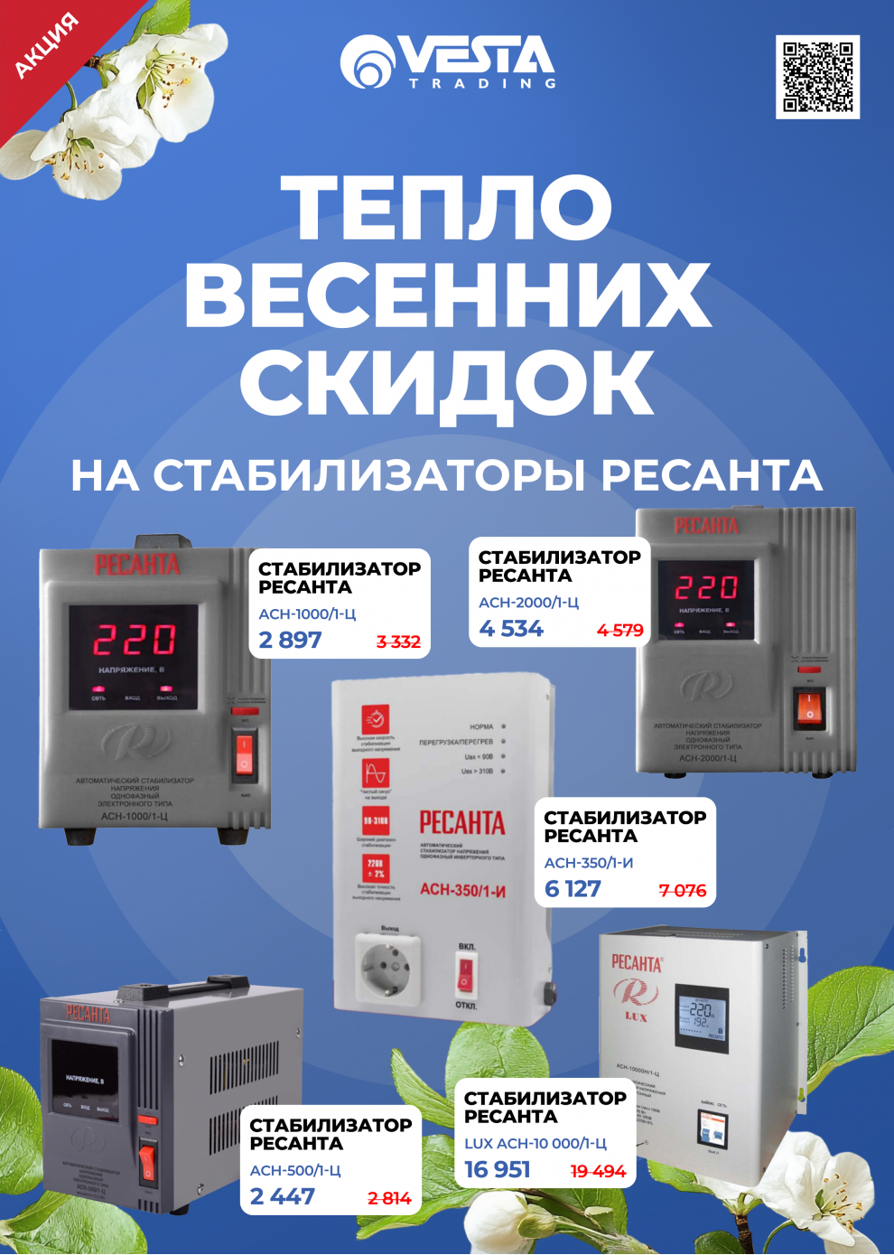 Акция на стабилизаторы РЕСАНТА