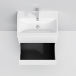 База под раковину AM.PM GEM, подвесная, 60 см, 2 ящика push-to-open, цвет: белый, глянец