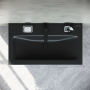 База под раковину AM.PM GEM, подвесная, 75 см, 2 ящика push-to-open, цвет: черный матовый