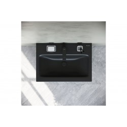 Раковина мебельная AM.PM GEM, керамическая, 60 см, встроенная, цвет: черный матовый