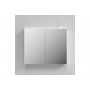 Зеркальный шкаф AM.PM SPIRIT V2.0, с LED-подсветкой, 80 см, цвет: белый, глянец