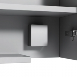 Зеркальный шкаф AM.PM SPIRIT V2.0, с LED-подсветкой, 80 см, цвет: белый, глянец
