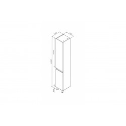 Шкаф-колонна AM.PM X-Joy, напольный, правый, 30 см, двери, цвет: белый, глянец