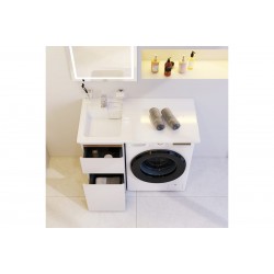 База под столешницу для стиральной машины AM.PM X-Joy, напольная, 40 см, 2 ящика, белый глянец
