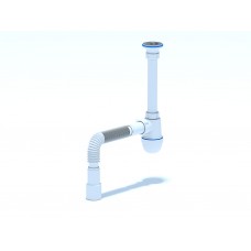 Сифон Ани 1.1/4"х40 с гибкой трубой 40х40/50