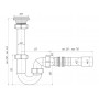 Сифон Ани 1 1/4"* 32 прямоточн. с гибк. трубой 32*32/40
