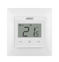 Терморегулятор провод., прогр., встр., с возм. подкл. вынос. датч., WI-FI, белый, в рамку 55х55 ENGO