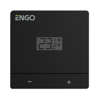 Проводной терморегулятор, накладной, 230В, черный ENGO