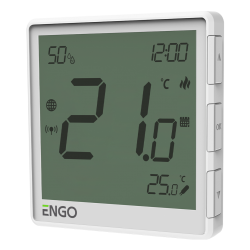 Универсальный терморегулятор, белый, с модулем Zigbee, с питанием 230, с датчиком влажности ENGO