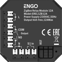 Модульное реле ZigBee 12A, сухой контакт ENGO