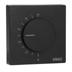 Терморегулятор непрограммируемый, 230 В, черный ENGO