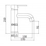 PL1004-7 Смеситель Fashun PLstart для умывальника ABS пластик, H=210 мм, чёрный