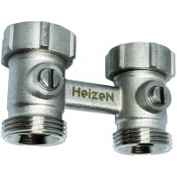 Узел нижнего подключения Н-образный Heizen прямой без байпаса