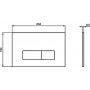 Механическая панель смыва Ideal Standard OLEAS M2, "квадрат в квадрате", Black (черный)