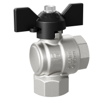 Кран шаровой 1/2" в-в угловой бабочка LD Pride Ру40 Tmax=150