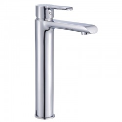 Смеситель умывальник MELODIA Metallica картридж 35мм высокий хром