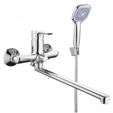 Смеситель ванна MELODIA Metallica картридж 35мм длинный излив 350мм хром