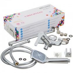 Смеситель ванна MELODIA Metallica картридж 35мм длинный излив 350мм хром