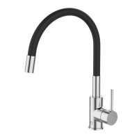 Смеситель для кухни с гибким изливом, глянцевый хром, Milardo Meal