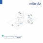 Смеситель для ванны, глянцевый хром, Milardo Maks