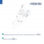 Смеситель для ванны с длинным изливом, глянцевый хром, Milardo Maks