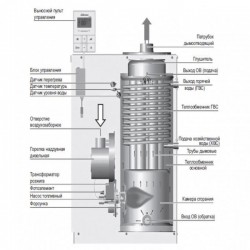 Котел напольный, дизель, двухконтурный, Navien LST-17KG 17 квт, нерж