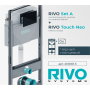 Комплект инсталляции для унитаза RIVO Set A с панелью смыва RIVO Touch Neo Черный глянцевый