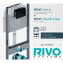 Комплект инсталляции для унитаза RIVO Set A с панелью смыва RIVO Touch Line Черный глянцевый