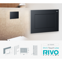 Панель смыва RIVO Touch line Черный матовый