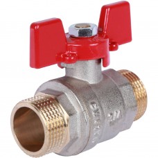 Кран шаровый Rommer 3/4"  НР/НР, ручка бабочка