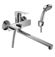 Смеситель однозахватный (35 мм) для ванны, с плоским изливом 350мм, RS27-33