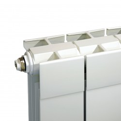 Дизайн-радиатор алюминиевый Stout Oscar 1800 5 секции  боковое подключение (серый)