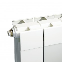 Дизайн-радиатор алюминиевый Stout Oscar 1800 6 секции  боковое подключение (белый)