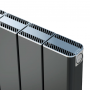 Дизайн-радиатор алюминиевый Stout Sebino 1800 4 секции  универсальное подключение (черный)
