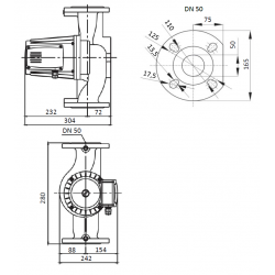 Насос циркуляционный Shinhoo BASIC 50-12SF, фланцевый 380В