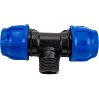 Тройник компрессионный (Нар) - 25 х 3/4"х 25 TEBO