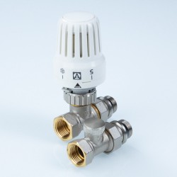 Комплект терморег-го оборуд-я д/рад., прямой 1/2" (термост-ая головка, термостат-й клапан, запорный Комплект терморег-го оборуд-я д/рад., прямой 1/2" (термост-ая головка, термостат-й клапан, запорный