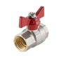 Кран шаровой BASE-ГОСТ полнопроходной с рукояткой-бабочкой вн.-вн. DN15 PN40 1/2"