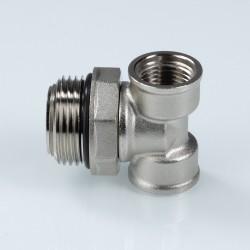 Тройник коллекторный с вращающимся штуцером 1"х1/2"х1/2" нар.-вн.-вн.