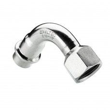 Отвод 90* с переходом на вн. р., нерж. сталь 35х1"