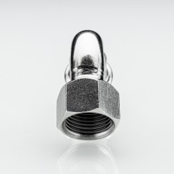 Отвод 90* с переходом на вн. р., нерж. сталь 35х1"