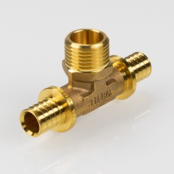 Тройник надвижной с переходом на нар.р. 20(2,8) х 3/4" х 20(2,8)