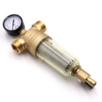Фильтр самоочищающийся с манометром 3/4" для холодной воды VIEIR