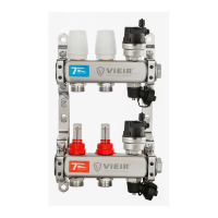 Коллекторная группа с расходомерами без кранов 1"x3/4" нержавеющая сталь 2 выхода