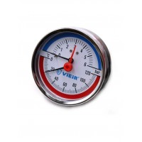 Термоманометр аксиальный Dn 80 мм 1/2, 120°C, 6 бар VIEIR