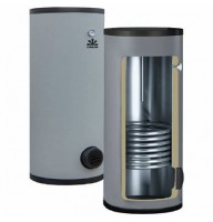 Бойлер косвенного нагрева 200 л Gekon с 1-м ТО HWB 200 1HE 30 кВт напольный INOX
