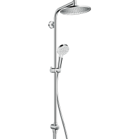Душевая система Hansgrohe Crometta S 240 1jet Showerpipe Reno, верхний душ, ручной душ, шланг. Хром