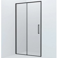 Душевая дверь, черный ал. проф., 110х195, Iddis Slide