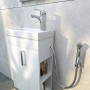 Тумба с умывальником для ванной комнаты, подвесная, белая, 40 см, Iddis Torr