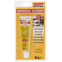 Герметик Soudal силиконовый универсальный белый 12*60 гр (в блистерах)